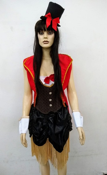 Apresentadora de circo corpete preto 